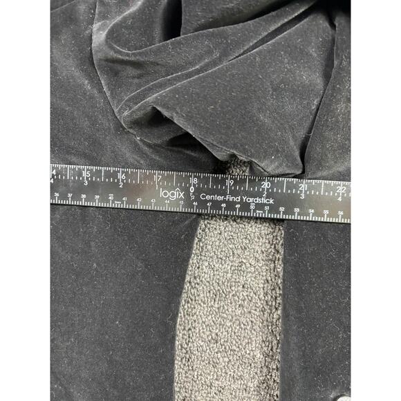 Mulberry Street Blazer Womens 11/12 Black Velvet Button Front Patch Pockets - Picture 9 of 10